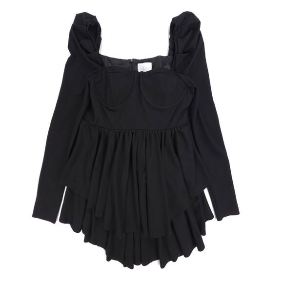 NEW Selkie Boleyn Dress Caviar Black Whimsigoth Coquette Lolita Romantic Goth 2X - Picture 1 of 6